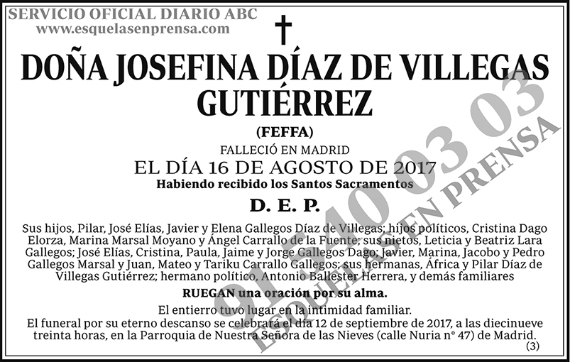 Josefina Díaz de Villegas Gutiérrez